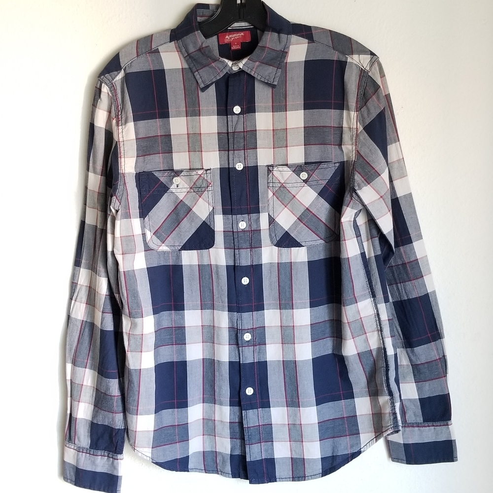 Plaid button down shirt